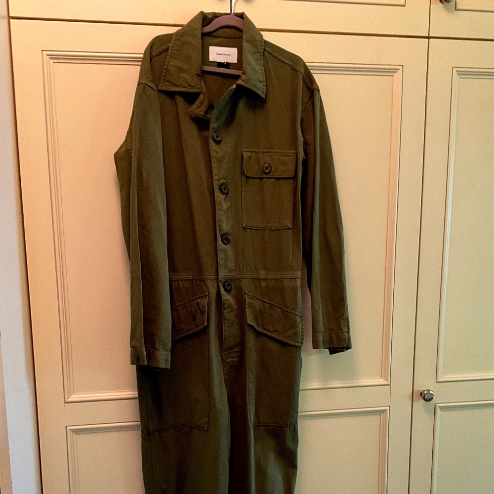 Current/ Elliot Army Green Aviator Jumpsuit